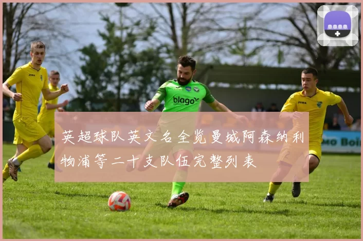 英超球队英文名全览曼城阿森纳利物浦等二十支队伍完整列表